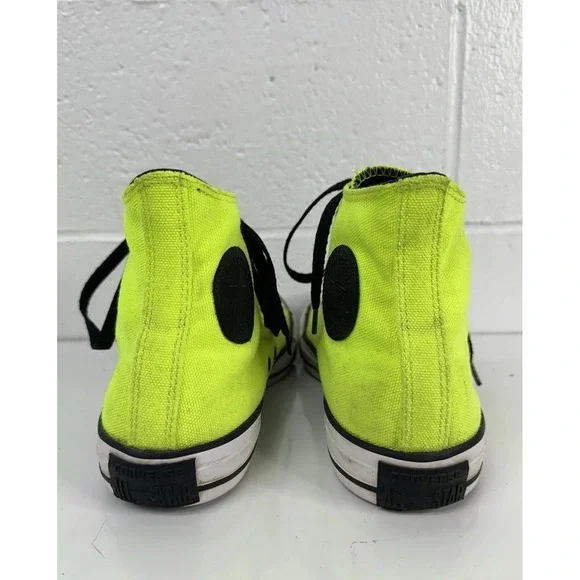 Converse High-Top Sneakers Neon Green and Black Men's Size 7 - Picture 5 of 9